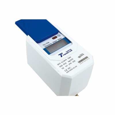 Medidor de agua con control de válvula ultrasónica
